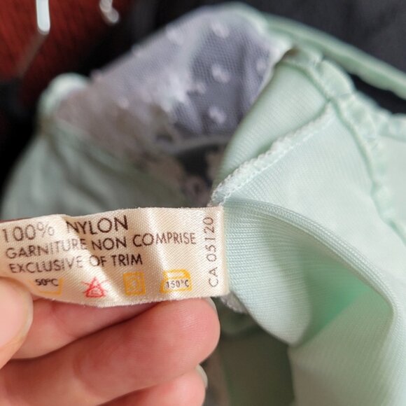 Vintage 70s Janice young for papillon blanc nylon slip nightgown size 36 - Picture 5 of 5